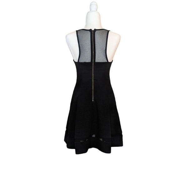 Plenty by Tracy Reese Black Mesh Insert Fit And Flare Skater Dress Size 0 - Picture 2 of 13